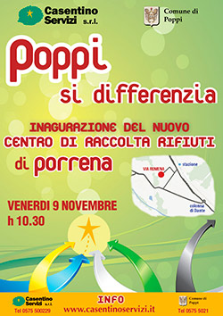 Apertura Centro di Raccolta rifiuti a Porrena