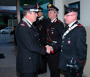 Visita Generale Mosca, comandante della Legione Carabinieri Toscana