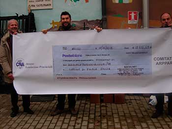 Consegnati a Finale Emilia circa 13.000 euro