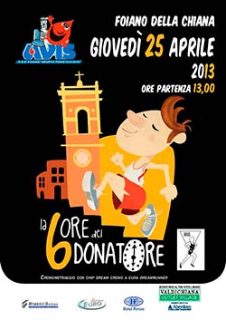 40^Camminata e 1^Sei ore del Donatore: il 25 aprile Foiano raddoppia!