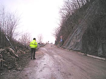 Riaperta la SP67 di Camaldoli dopo la frana in località Serravalle