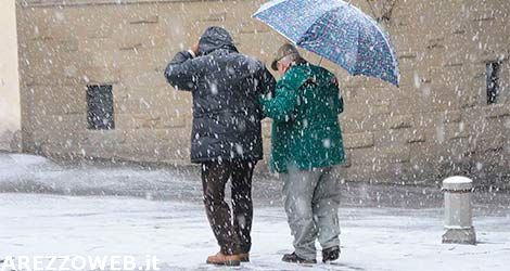 Maltempo, arriva il codice arancione per neve. Il Comune di Sansepolcro al lavoro per garantire la viabilità