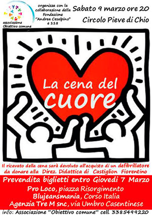 ‘La cena del cuore’ a Castiglion Fiorentino