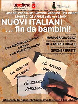 Un incontro per sostenere la campagna ‘l’italia sono anch’io’