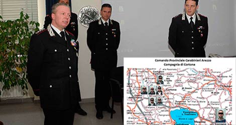 Compagnia Carabinieri Cortona: sgominata banda dedita al traffico di stupefacenti