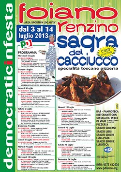 Festa Democratica di Foiano, tra cacciucco e politica