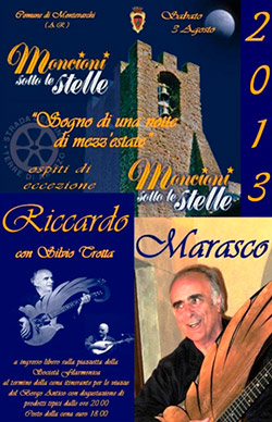 Sabato 3 agosto una nuova edizione di ‘Moncioni sotto le stelle’
