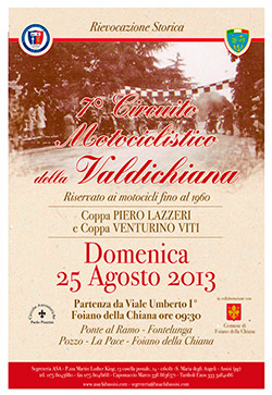 Domenica 26 agosto vi rievocazione storica del circuito motociclistico della valdichiana