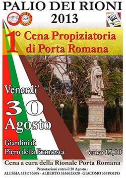 Sanseplcro, cena propiziatoria Rione Porta Romana