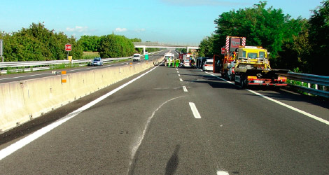 Tamponamento fra due pulman in A1, tre le persone ferite