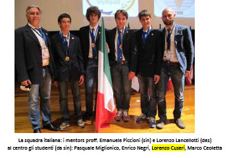 Olimpiadi mondiali di Scienze: medaglia di bronzo per Lorenzo Cuseri