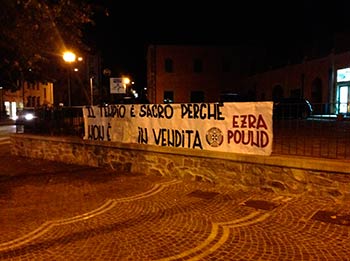 CasaPound Italia ricorda Ezra Pound con striscioni ad Arezzo e provincia