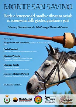 A Monte San Savino un convegno sul cavallo nelle Giostre e Palii
