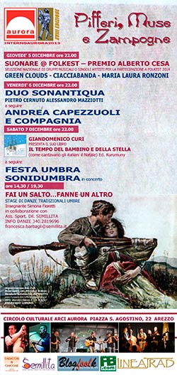 ‘Pifferi Muse Zampogne’ al via la 18esima edizione