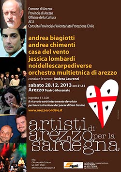 Artisti di Arezzo per la Sardegna: grande evento al Mecenate