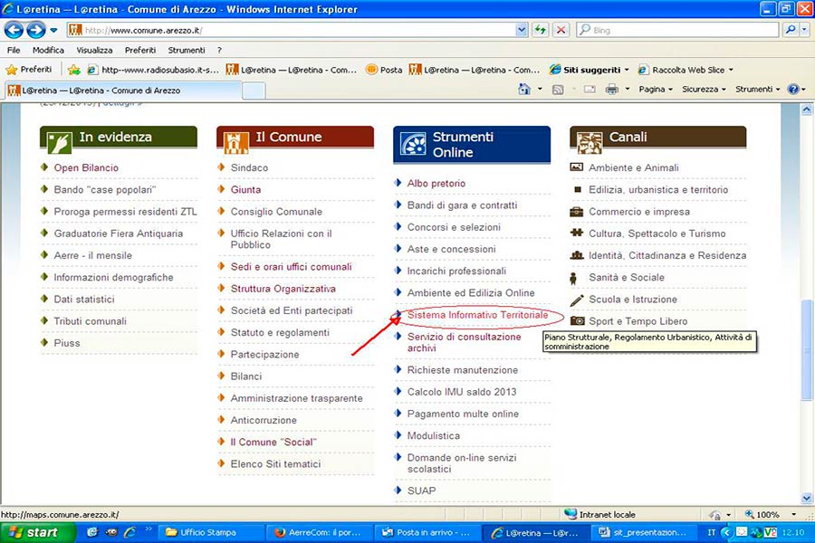Arezzo on line: conoscere per servire meglio