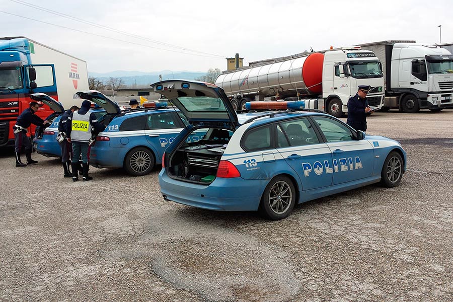 E45, controllo sui trasporti internazionali, numerose le sanzioni