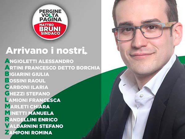 Lista elezioni comunali “Pergine volta pagina – Matteo Bruni Sindaco”