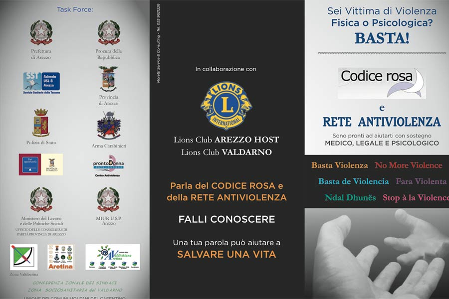 Guida multilingue contro la violenza sulle donna dei Lions Club ‘Arezzo Host’ e ‘Valdarno’