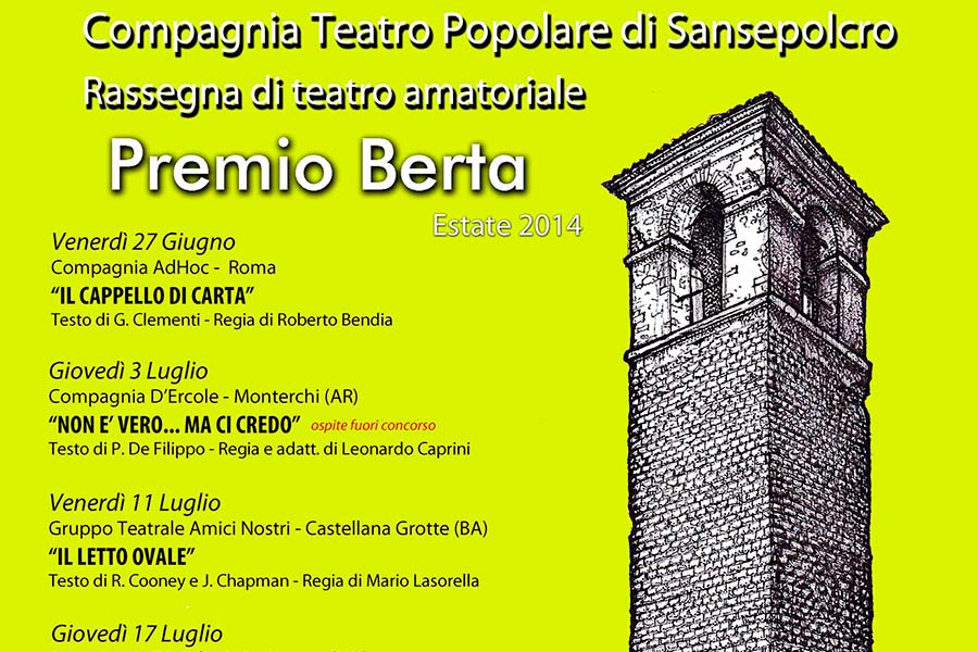 Sansepolcro, al via la quarta rassegna di teatro dialettale premio Berta Estate 2014
