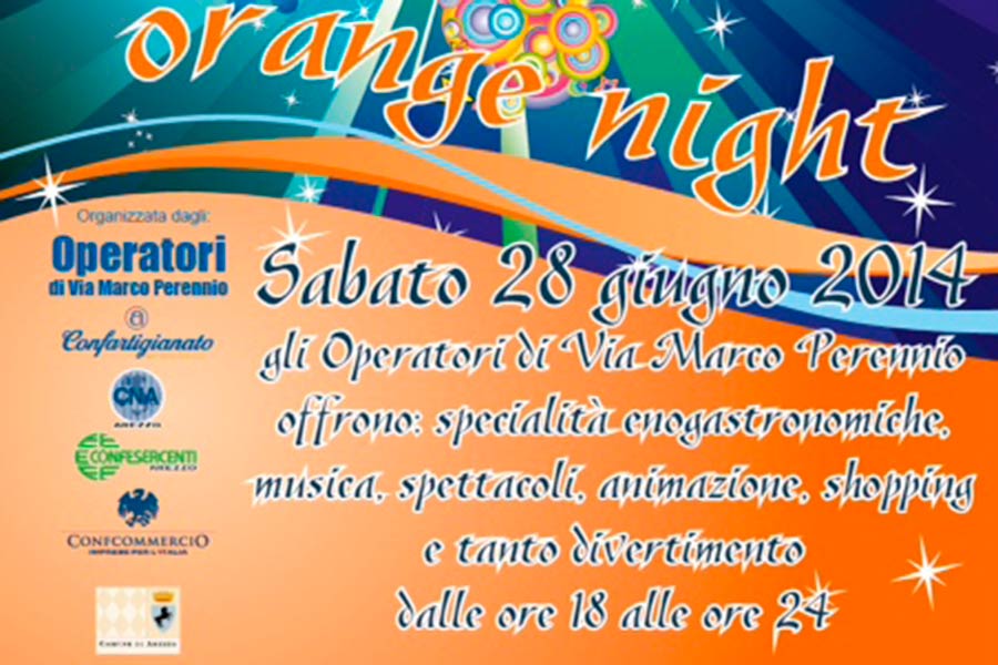 Orange Night, torna la festa dello shopping  in via Marco Perennio ad Arezzo