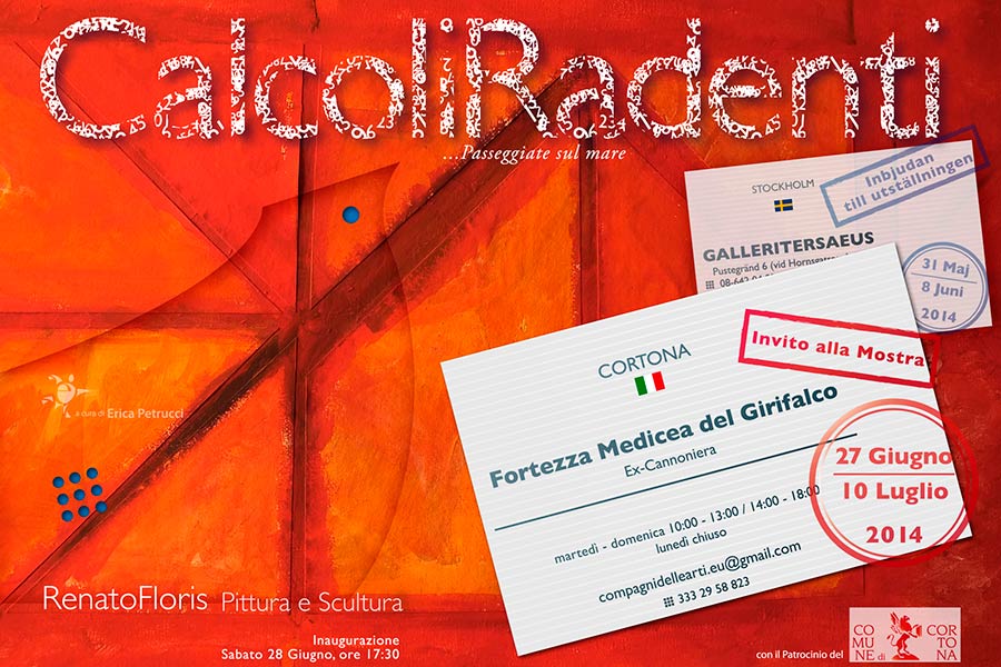 “Calcoli Radenti, passeggiate sul mare”: Mostra di pittura e scultura di Renato Floris 27 giugno–10 luglio 2014