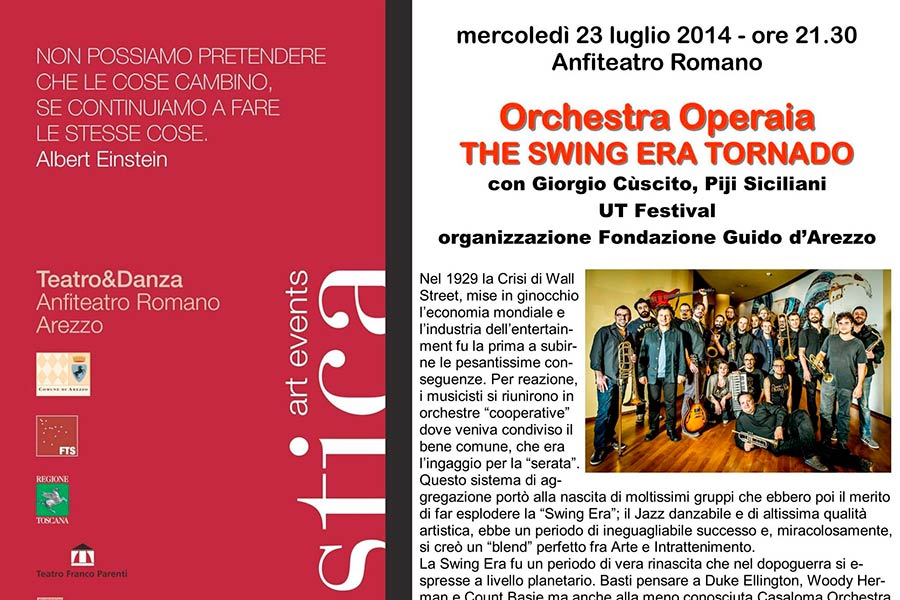 Icastica: torna l’Orchestra Operaia con “The swing era tornado”