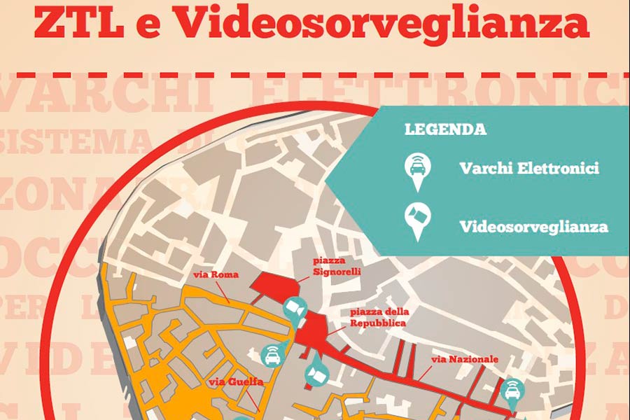 Dal 1 ottobre 2014 termina la fase di sperimentazione della ZTL (Gialla e Rossa) del Centro Storico di Cortona