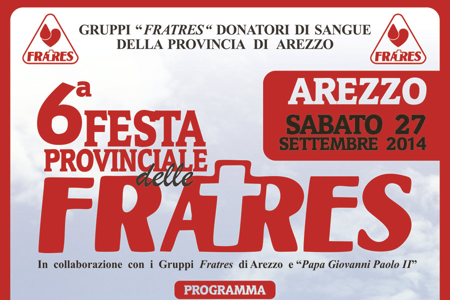 Ritorna ad Arezzo la festa provinciale dei donatori di sangue Fratres