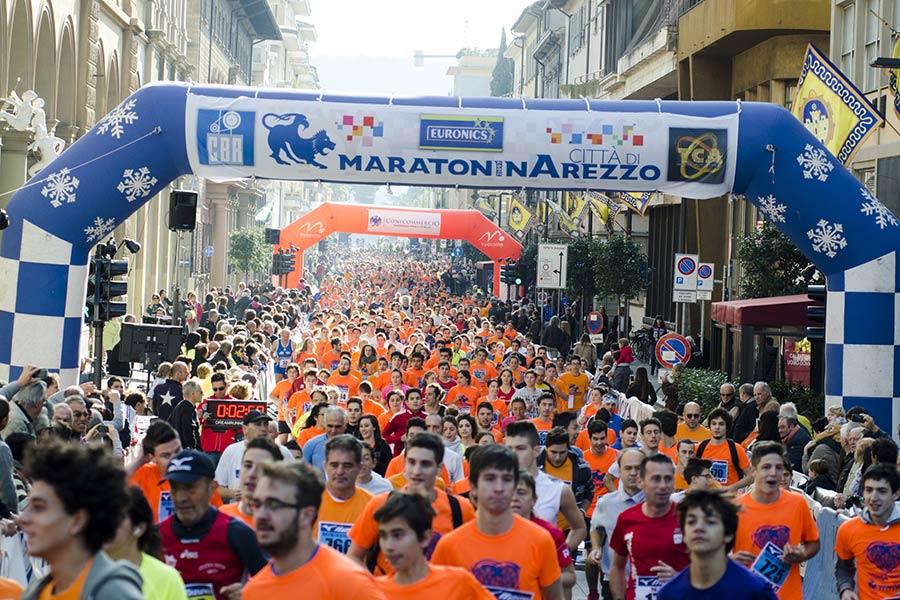 Maratonina città di Arezzo spettacolo Esaltante