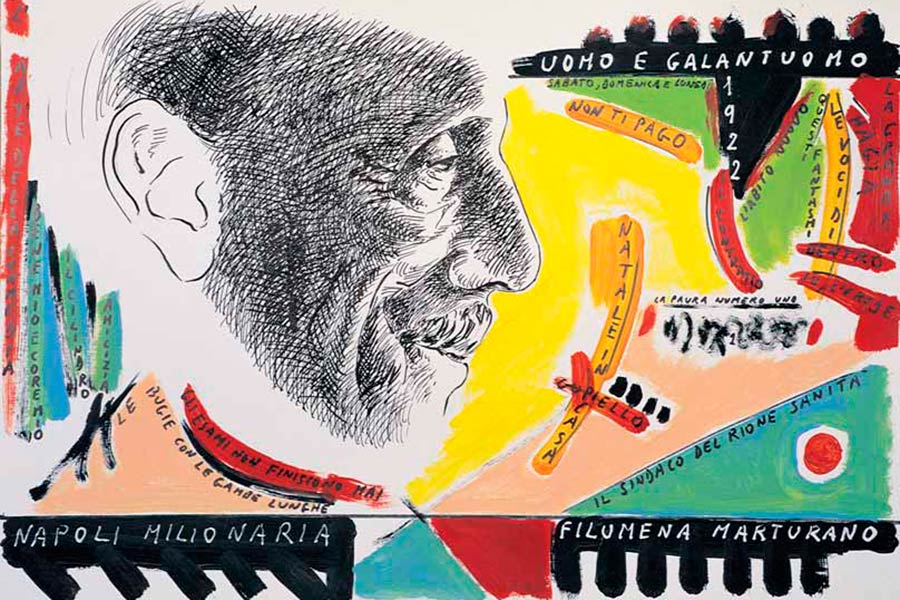 Il pittore Guadagnuolo include Eduardo nei suoi ritratti Bibliografici, 1984 – 2014 a trent’anni dalla morte di Eduardo De Filippo