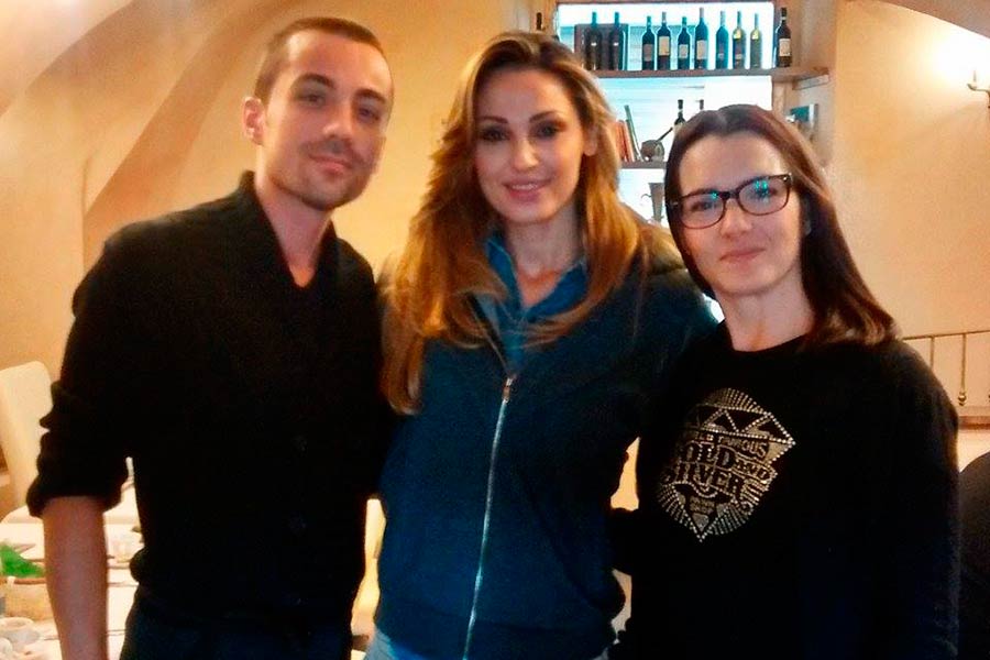 Anna Tatangelo a Castiglion Fiorentino per lavoro
