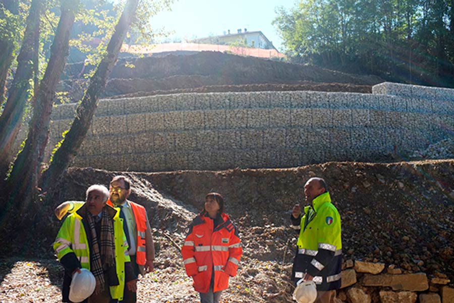 Terminati i lavori sulla frana di Peneto per la messa in sicurezza della collina e delle abitazioni