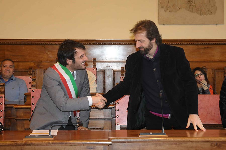 I coristi europei del SOL Project ricevuti in Comune ad Arezzo