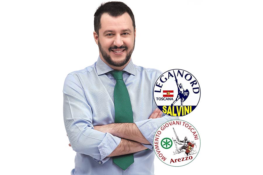 Matteo Salvini venerdì ad Arezzo