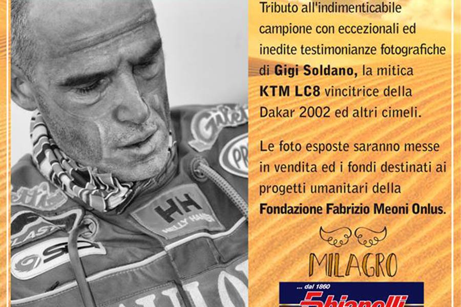 Mostra e vendita benefica Foto Gigi Soldano su Fabrizio e la Dakar
