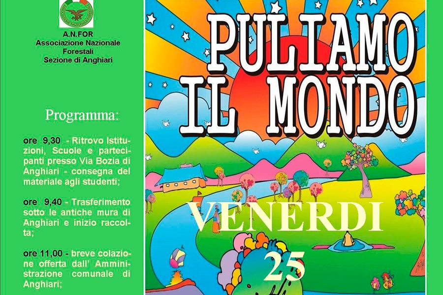 Venerdì ad Anghiari “Puliamo il Mondo”