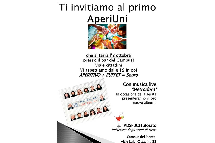 “AperiUni” al campus universitario del Pionta