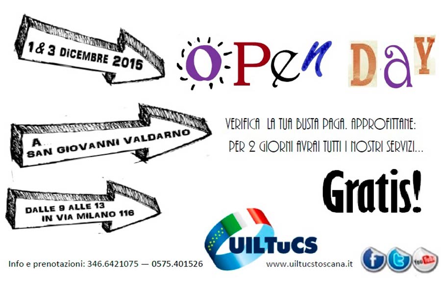 Open days del Lavoro” a San Giovanni Valdarno Due giorni di consulenze e servizi gratuiti per tutti