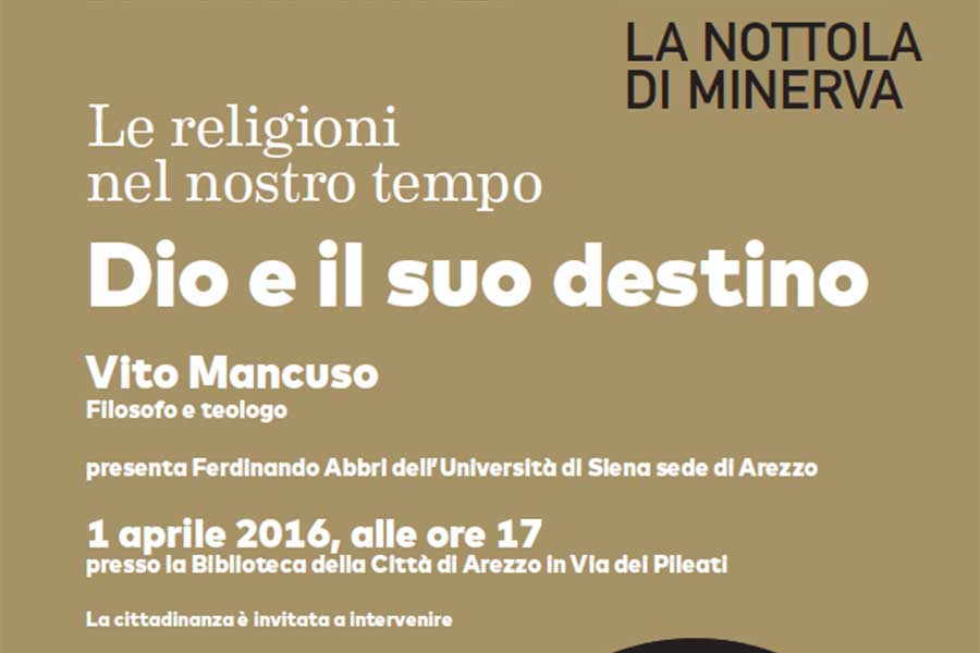 “Dio e il suo destino”: Vito Mancuso ad Arezzo per presentare il suo ultimo libro