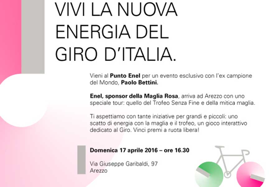 Domenica al Punto Enel il campione Paolo Bettini per “Trofeo senza fine”