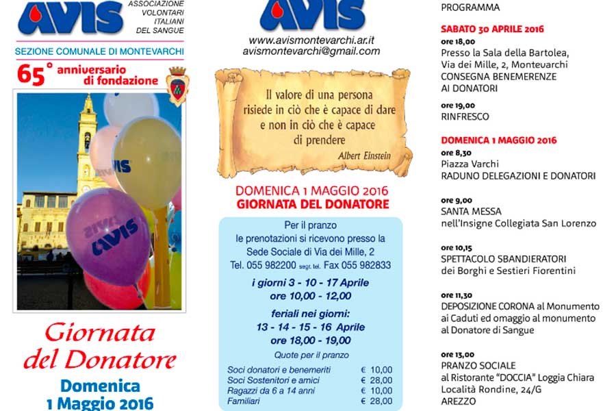 L’Avis di Montevarchi compie 65 anni