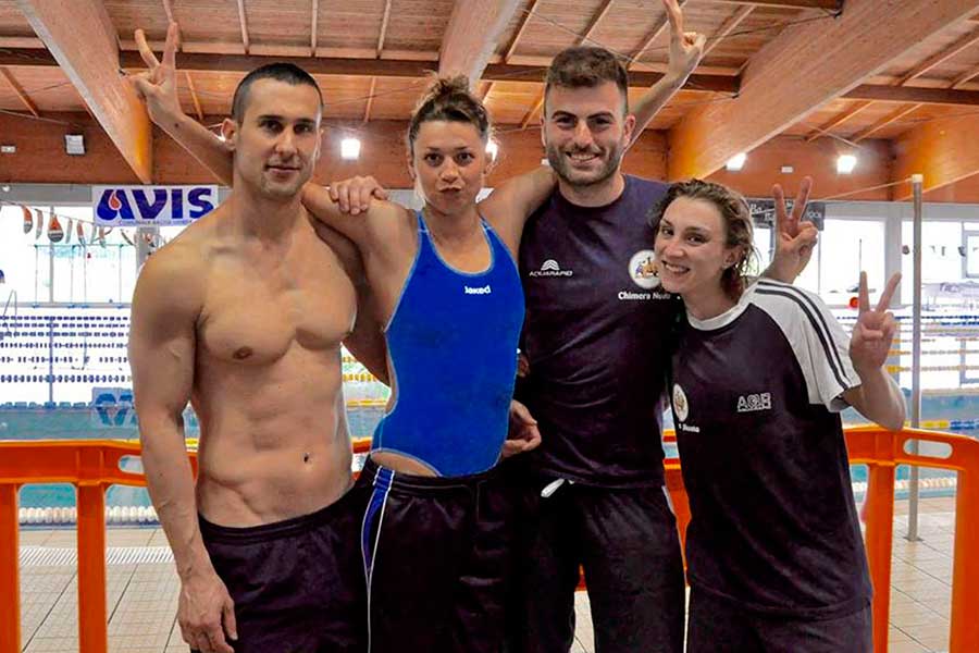 La Chimera Nuoto sigla un record italiano con la squadra Master