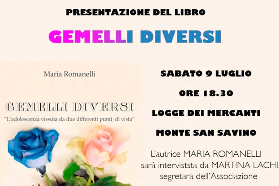 “Gemelli Diversi”, sabato la presentazione del libro della Savinese Romanelli
