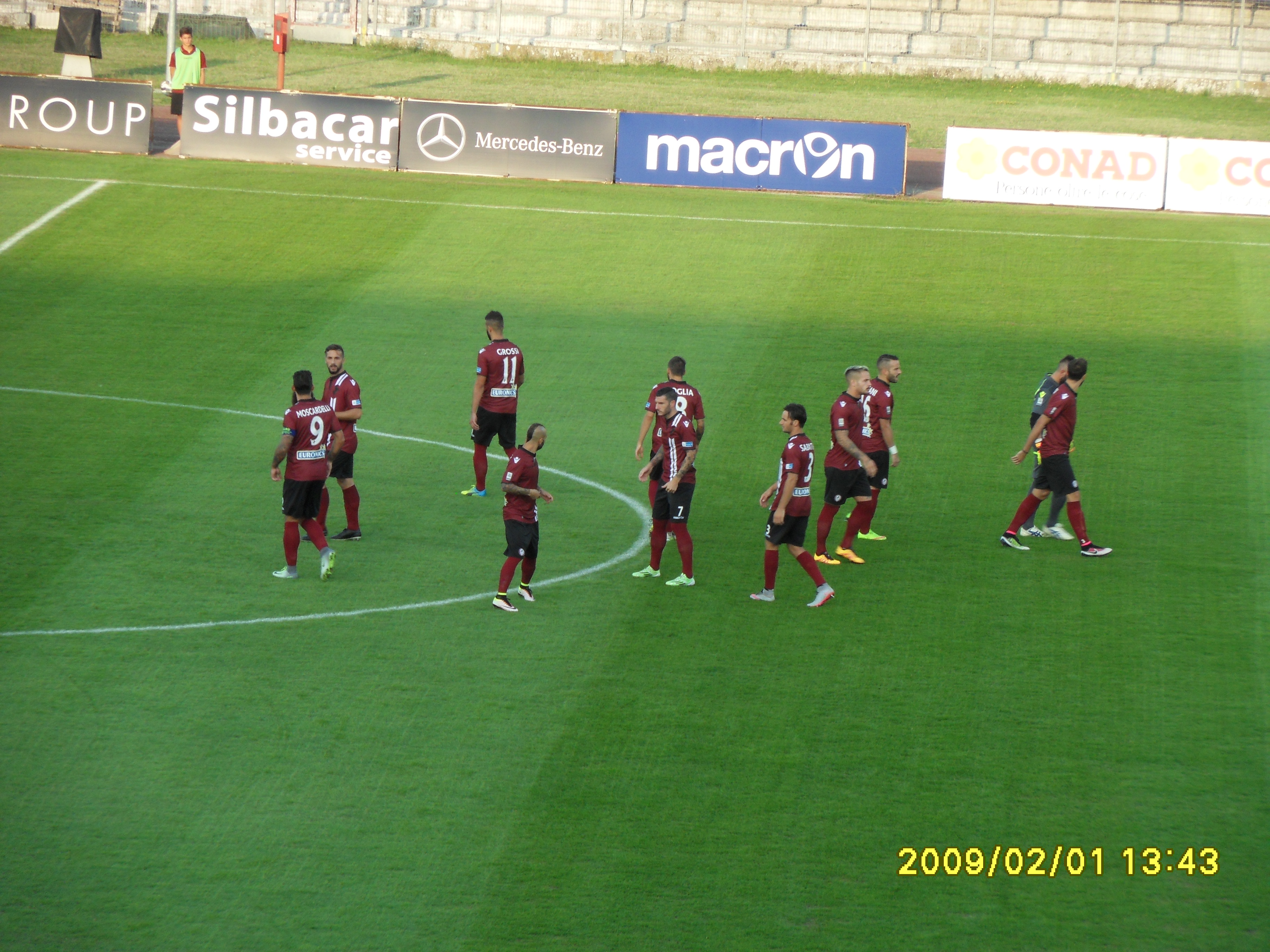 Arezzo – Olbia 0 – 1 fine primo tempo