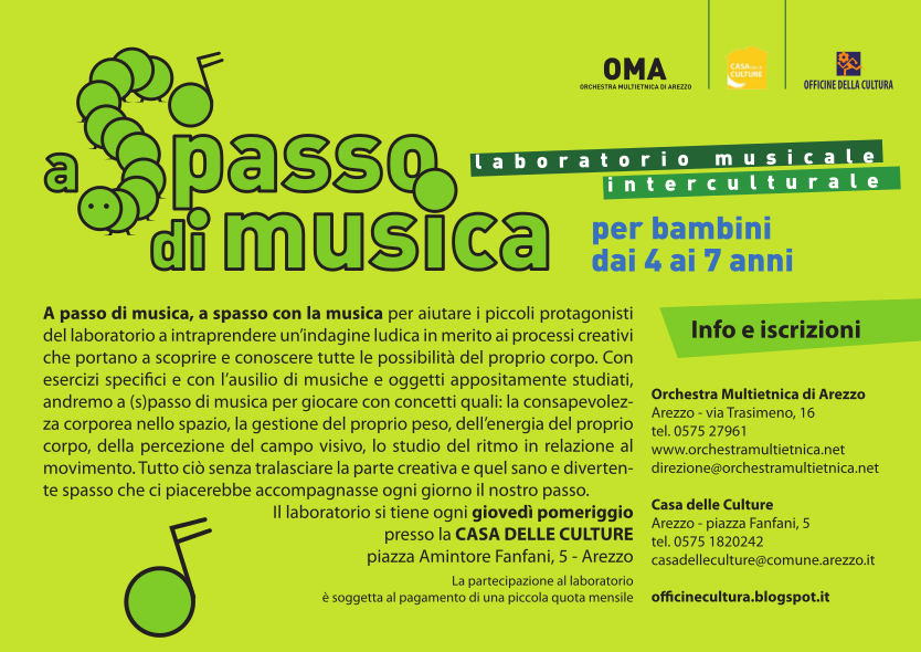 A “spasso” di musica con i laboratori dell’Orchestra Multietnica di Arezzo