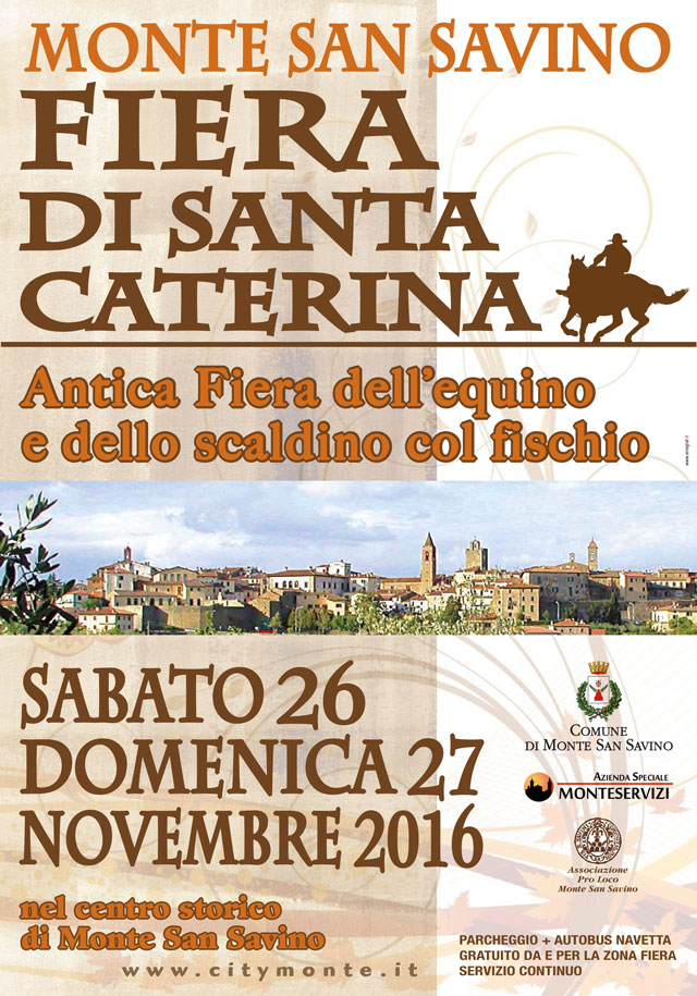 Monte San Savino, sabato e domenica torna la “Fiera di Santa Caterina”