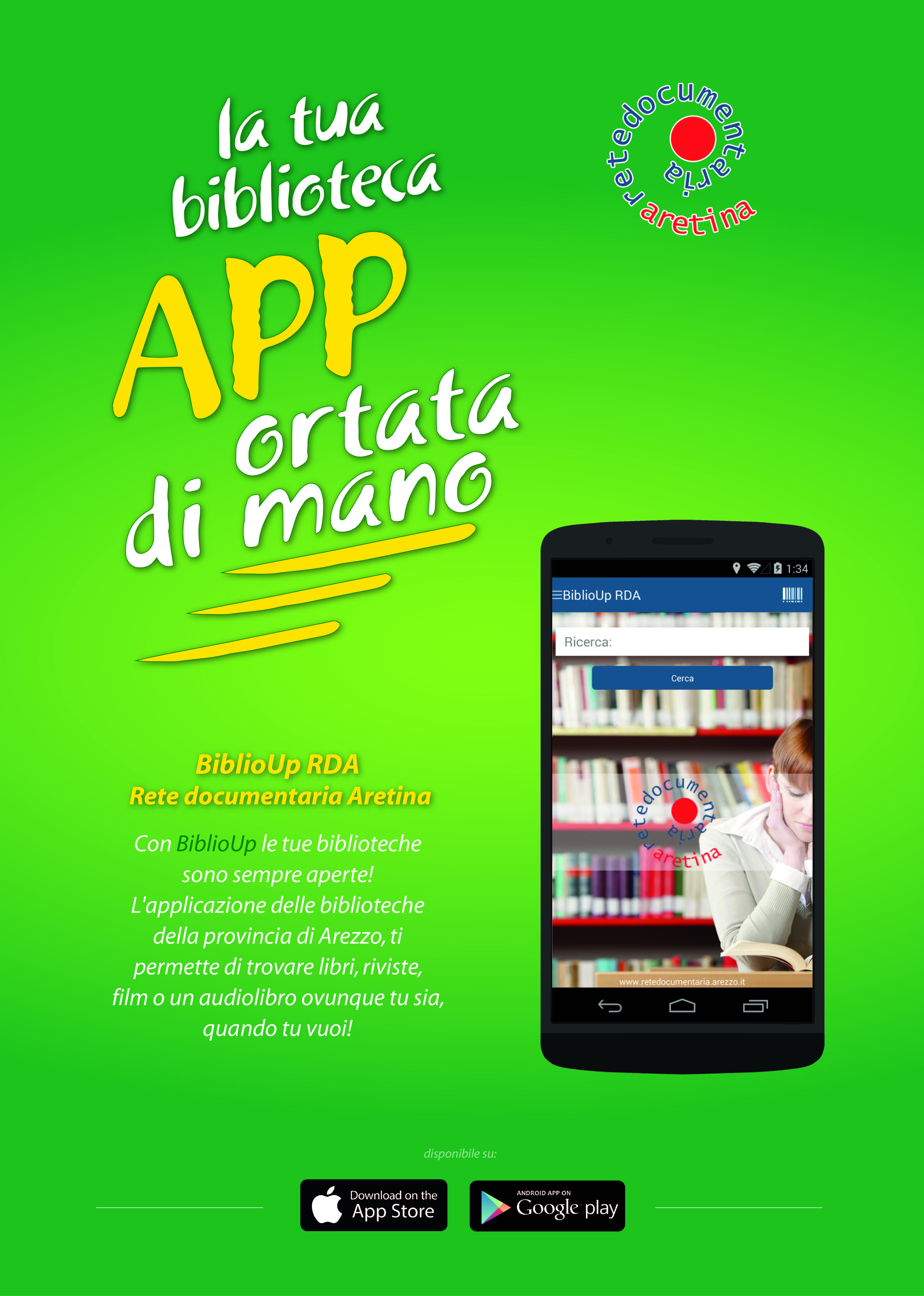Apportata di mano: le biblioteche aretine dentro una APP