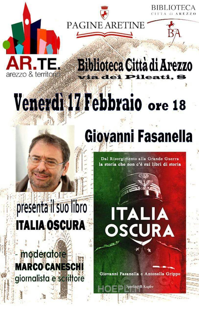 “Pagine Aretine” Giovanni Fasanella alla Biblioteca Città di Arezzo