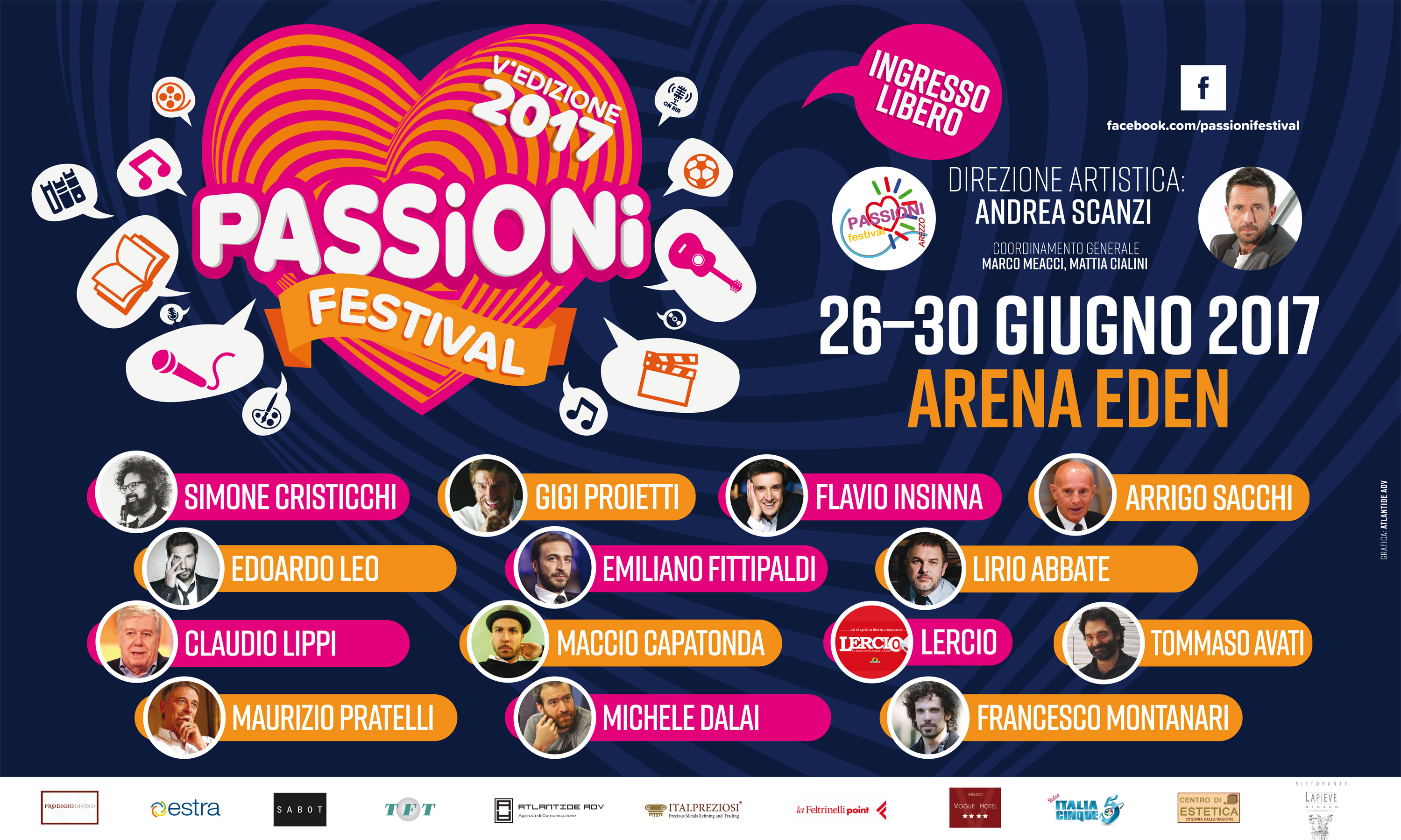 Un Passioni festival grandi firme a ingresso gratuito, venerdì la presentazione